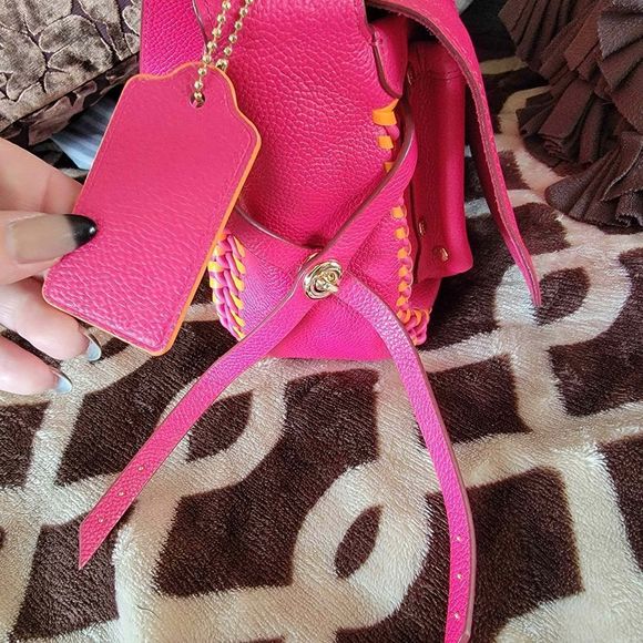 Coach Neon Dakota Crossbody Flap Purse with Whipstitch Chain Detail - Picture 3 of 14